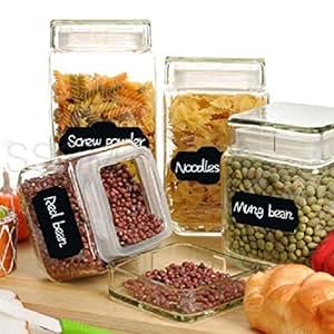 2SETS Small Chalk Black board Mason Jar Labels Stickers Chalkboard: Amazon.ca: Home & Kitchen