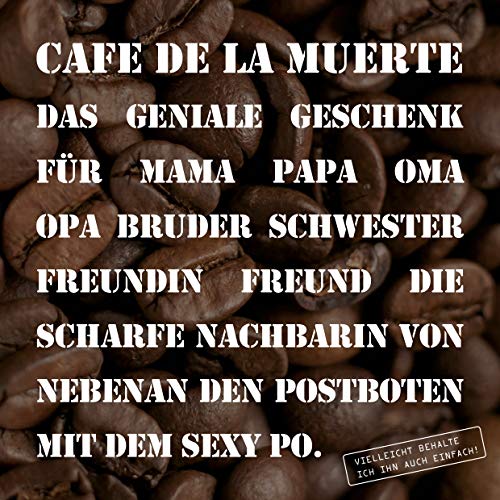 Cafe de la muerte Geschenkset | Starker Kaffee Starkes Design | Tolles Geschenk | Trommelroestung ganze Kaffeebohnen… – Bild 4