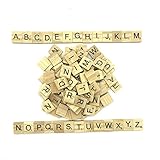 Maggift Wood Alphabet Tiles 200 Letter Pieces Tiles Game
