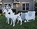 Teak Isle Christmas Outdoor Santa Sleigh and 2 Reindeer Set