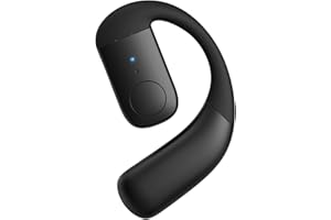 Xmenha Single Bluetooth Phone Earpiece Earbud One Ear Piece Open Ear Bud Air Bone Conduction Earbud Earless Out of Ear Headphones Bluetooth Wireless Headsets with Microphone Earhook for Work