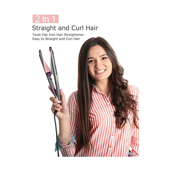 LANDOT Hair Straightener and Curler 2 in 1, Twist  display picture 2