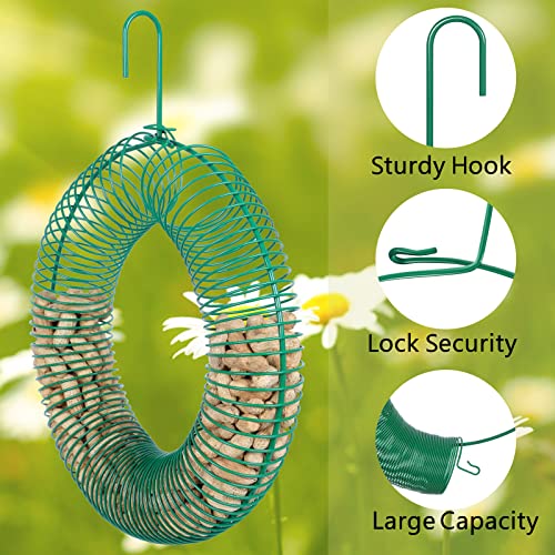 Gtongoko Hanging Peanut Wreath Bird Feeder 16 Inch for Whole Peanut and