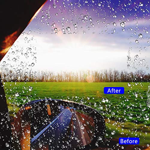 Huilier 2Pcs Car Side Window Protective Film Anti Fog Membrane Anti-Glare Waterproof Rainproof Car Sticker