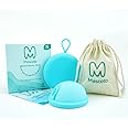 Mascoto® New Generation Menstrual Discs with Loop, Flat-fit Cup, Reusable Medical-Grade Silicone, Ultra Comfortable Tampon & Pad Alternative, Mess-Free Period Intercourse (Small)