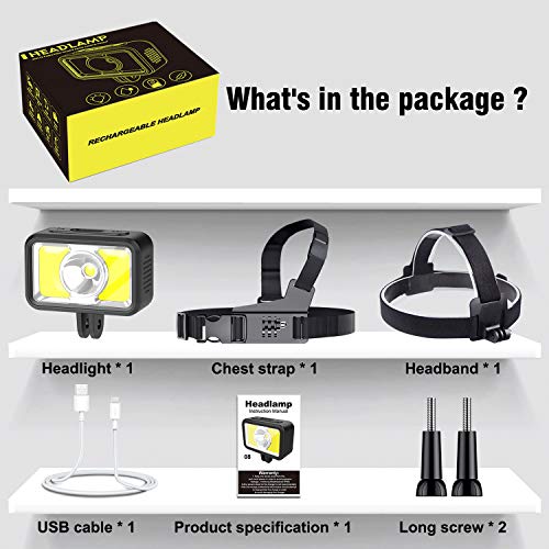 Avaspot 2020 Design!Hoofdlamp, led, 2-wegs, 7 modi, 1000 lumen, super helder, USB-oplaadbaar, koplamp, led, waterdicht… - Image 8