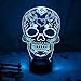 HYNAWIN 3D Skull Lamps,3D Night Lights, Amazing Illusion Lamps LED Night Lamps Optical Lamp Gift for Kids 7 Color Change Visual Lamp (Skull)