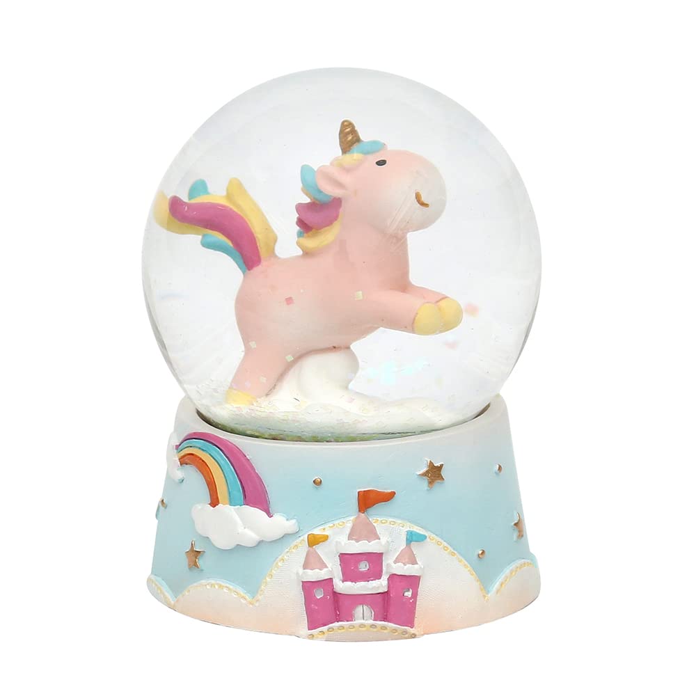 Unicorn Snow Globe in Pink, Dimensions H/W/Diameter Ball: Approx. 9 x 6.5 cm/Diameter 6.5 cm