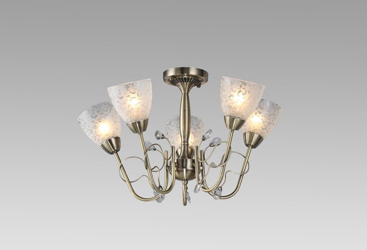THE LIGHT STUDIO 40W Ceiling Light, Brown, Antique Brass