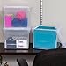 IRIS USA FB-SQ Letter Size File Cube Box, Small, Clear