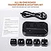 Croztek Voltage Converter 2300W Step Down 220V/240V to 110/120V International Travel Adapters Power Transformer Set w/USB Type-C Quick Charge Ports EU Cable UK/AU/IT/US/India/South Africa Plugs