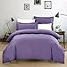 SUSYBAO Purple Duvet Cover Twin 100% Cotton 2 Pcs Set 1 Soft Lavender Duvet Cover with Zipper Ties 1 Pillow Sham Vintage Farmhouse Lilac Purple Bedding Set Soft Lightweight