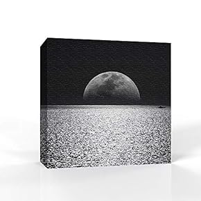 Moon Illuminating The Blue Ocean Home Artwork for...