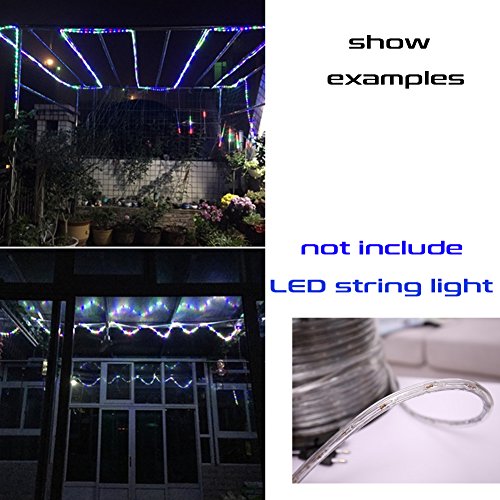 LED Rope Light Clips Holder - Plastic Mounting Clips for Led Light Wall Mount and Bar Mount 100PCS Clips with 200PCS Screws 1/2 inches