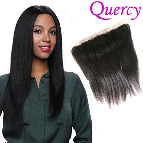 Quercy Hair Indian Remy 14 Inch Straight Hair Full Lace Frontal