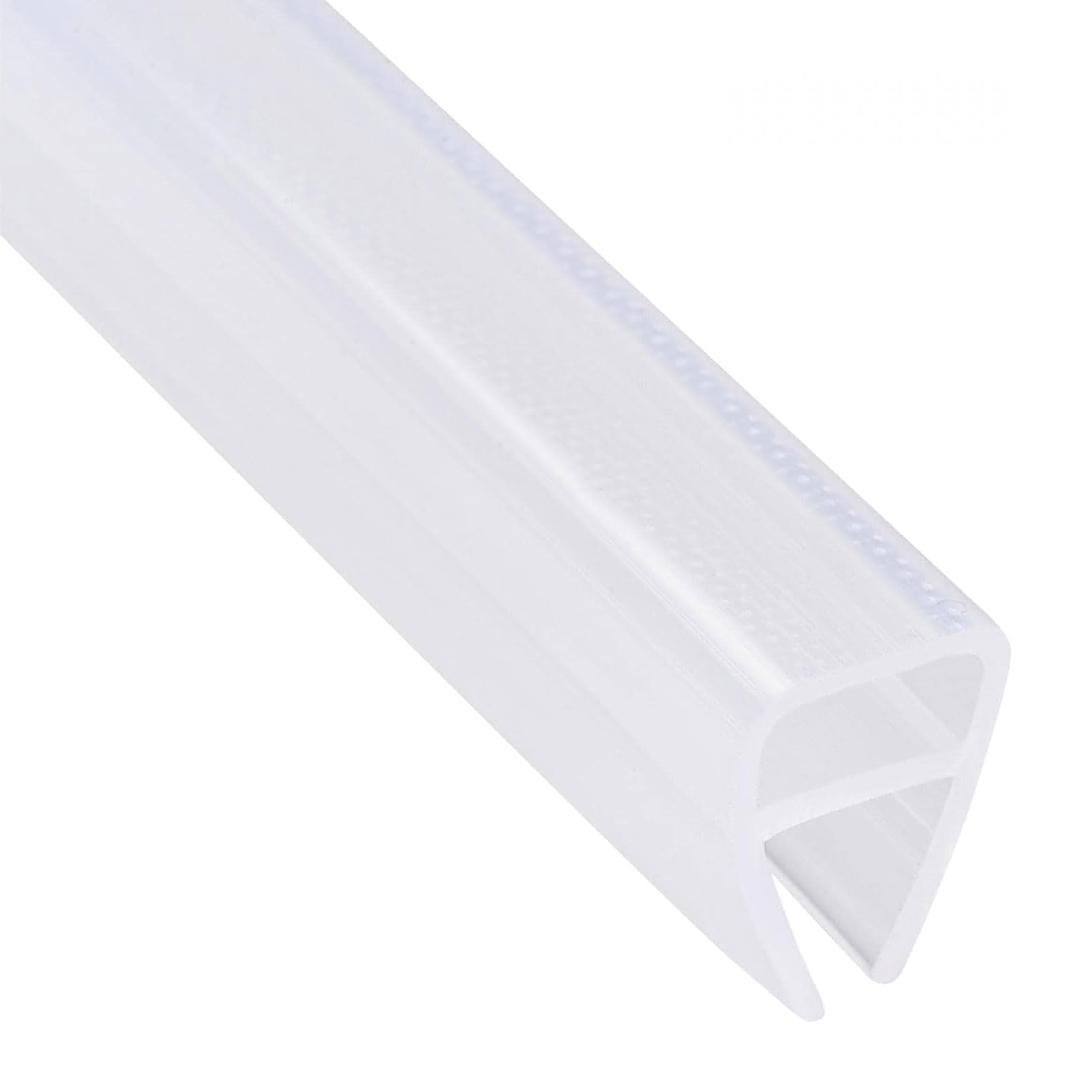 TOP-VIGOR Frameless Shower Seal Strip, 8mm Drip Rail - 10mm Glass x 1000mm Length U-Type Shower Screen Door Bottom Sweep Silicone