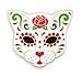 Pinsanity Cat Sugar Skull Enamel Lapel Pin