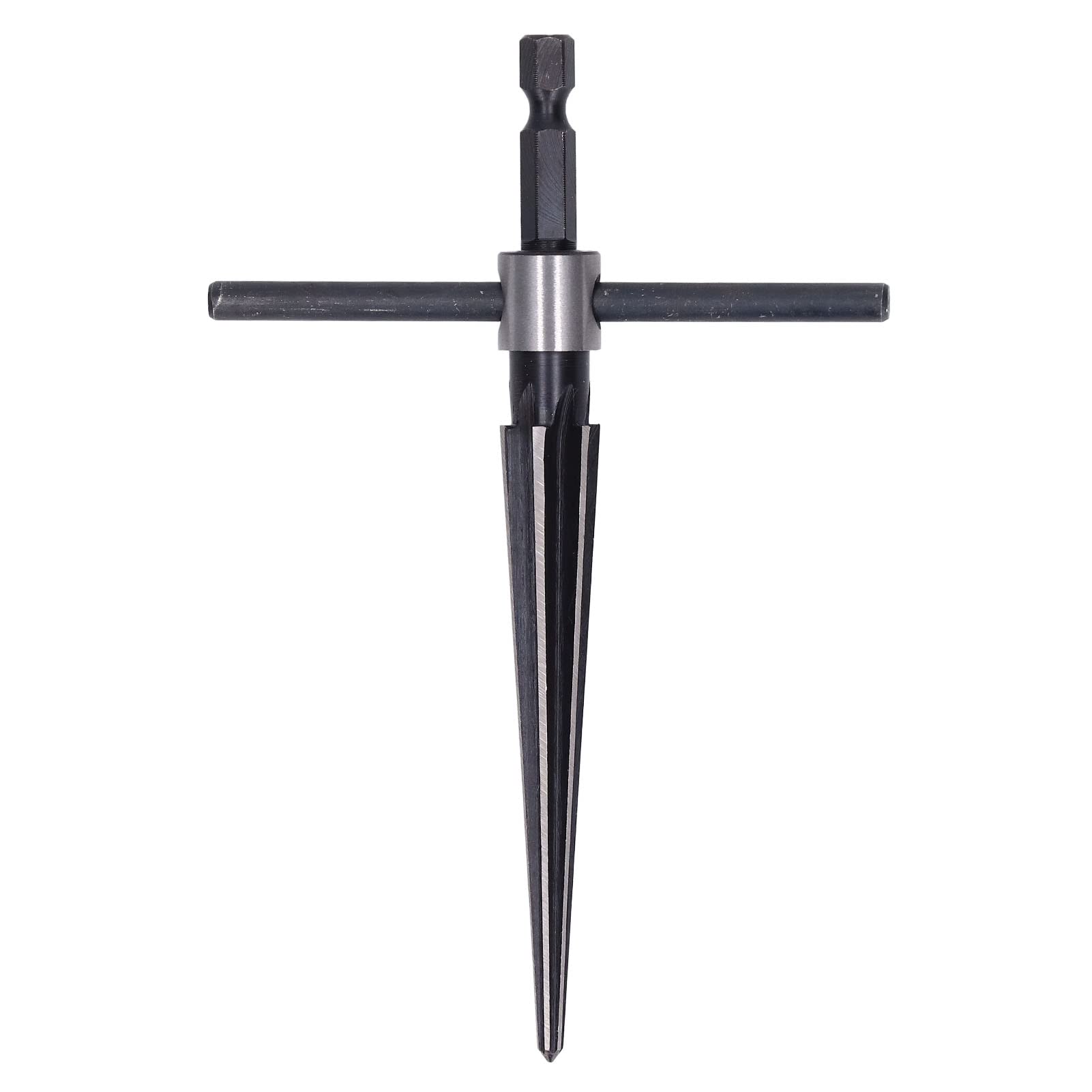 Tapered Reamer For Metal, Reamer Guitar Handle Drilling Tool Guitar Bridge Pin Reamer Metal Taper Hole Reamer for Outdoor Woodworking Chamfering(Hexagonal Shank Taper Reamer 3-13mm)