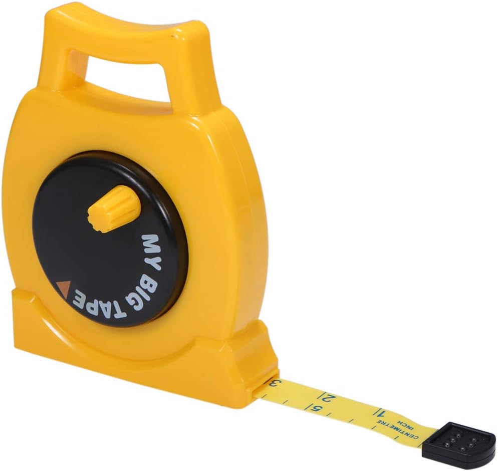 IMIKEYA Kids Tape Measure: Retractable Toy Measuring Tape for Children Yellow Fun Educational Tool for Learning Inches & Centimeters Pretend Play Role-Play Toy for Toddlers & Kids - Image 3