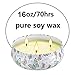 Citronella Candles Outdoor, 16oz – Mosquito Repellent Candle for Outdoor Indoor – Natural Scented Soy Wax Candles Travel Tin, 3 Wick Candles with 70 Hours Burning Timethumb 3