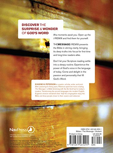 The Message//REMIX (Leather-Look, Grey/Tan): The Bible in Contemporary Language
