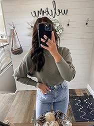 ZESICA Women's 2024 Fall Turtleneck Batwing Long