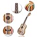 Honsing Soprano Ukulele Professional 21 Inch uke with 5mm Padded Gig Bag Aquila Strings Rosswood Frets Colorful Stained Hawaiian Pattern