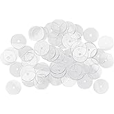 50Pcs Earring Backings, Clear Disc Pads to Stabilize Earrings Plastic Disc Pads Stabilizer Plastic Discs for Earring Backs and Jewelry Crafts Earring Backs Stopper Earlobe Support Patches