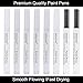 miaosun Oil Paint Markers,8Pack (6Pack White and 2Pack Black) 0.7mm Medium Tip Paint Pens High Volume Ink Water and Fade Resistant for Rock Painting-Stone, Ceramic, Metal, Glass, Wood, Fabric