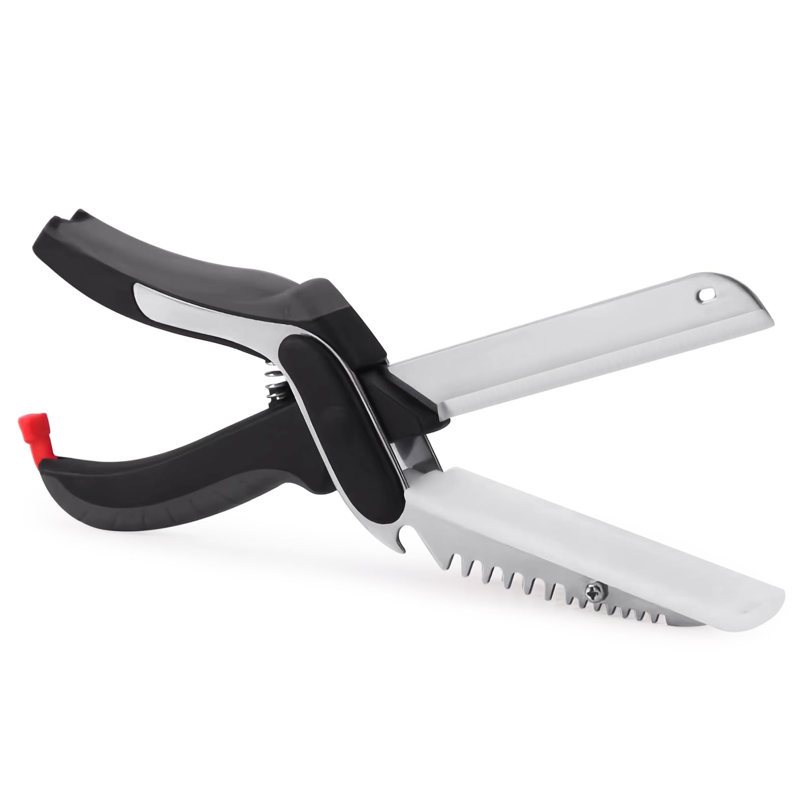 XGIZMOO Vegetable Scissors Slicer Cutter,Quick Release/Install Kitchen Shears Cutting Board Knife Combo for Veggie,Carrots,cucumbers,potatoes,Barbecue Dishwasher Safe (Black)