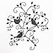 Adeco HD0024 Decorative Iron Wall Hanging Tea Light Candle Holder, Birds & Branches, Black