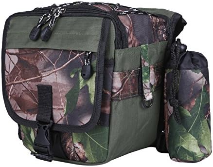 SIZUKU Waterproof Tackle Bags Fishing [ Camouflage Rod Straps with Storage Box] Outdoors Sports Shoulder Sling