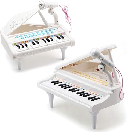 white toy piano