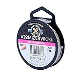 Genuine AtomizerWick Nichrome 80 Series 18 Gauge Resistance Wire - 50ft & 25ft Spools Available (25ft)