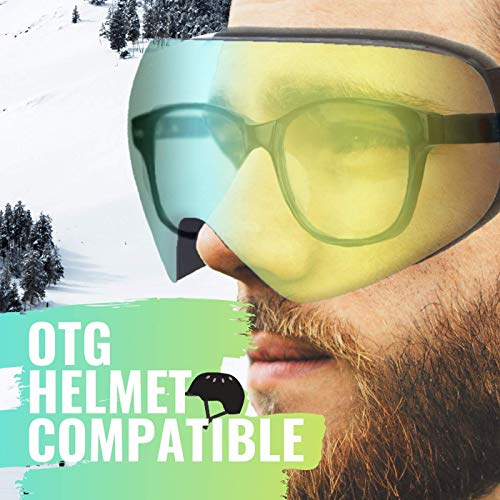 devembr OTG Ski Goggles PRO, Snowboard Goggles Anti-Fog, Magnet Interchangeable Lens, UV Protection, Helmet Compatible for Men & Women, Snow Goggles with Hard Case, Skiing Snowmobile Skating, VLT 21% - Thumbnail 2