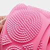 Silicone-Back-Scrubber-for-Shower-Handle-Body-Washer-Exfoliating-Texture-Scrubbing-Pad-Back-Cleaning-Bath-Strap-with-Soft-Brush-Bristles-and-massage-dots-Pink Silicone Back Scrubber for Shower, Handle Body Washer, Exfoliating Texture Scrubbing Pad, Back Cleaning Bath Strap with…