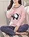 MyFav Big Girls Korean Fashion Pajama Set Lovely Elephant Sleepwear Pink Nighty