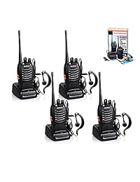 4pcs Baofeng Walkie Talkie, BF-888S Radio bidireccional UHF de mano 400-470MHz CTCSS / DCS Linterna con cable de programación de auriculares Walkie Talkies (paquete de 4)
