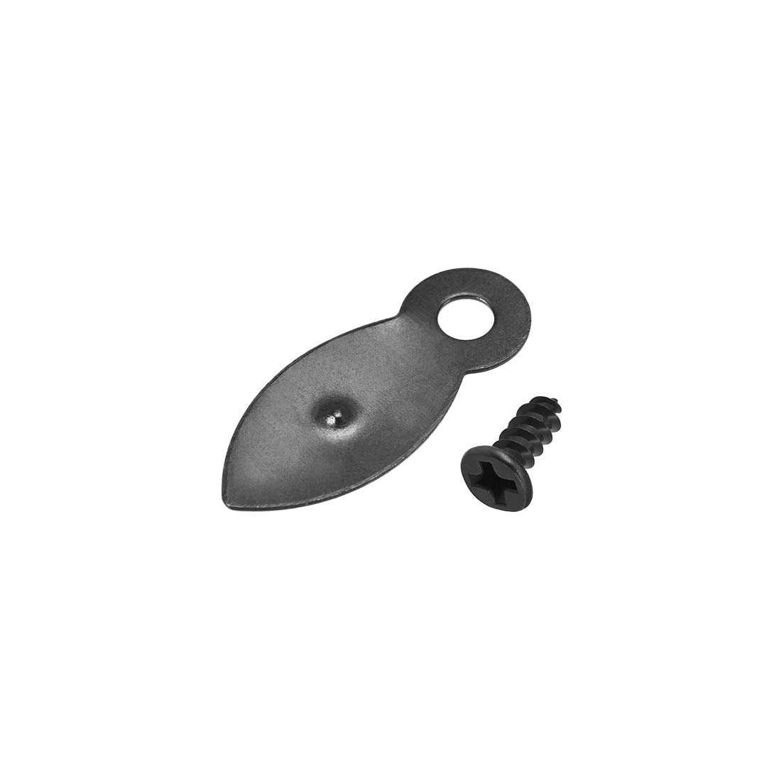 sourcing map Frame Turn Button, 7/8" Metal Flat with Screws for Hanging Pictures, Photos, Drawings and Posters, 30 Pcs (Black)
