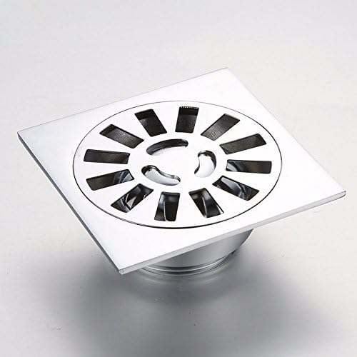 HGTYU-All copper square floor drain odor proof core bathroom shower room cover piece floor drain large displacement thickening shower room floor drain