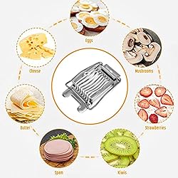 Stainless Egg Slicer for Hard Boiled Eggs,Aluminum