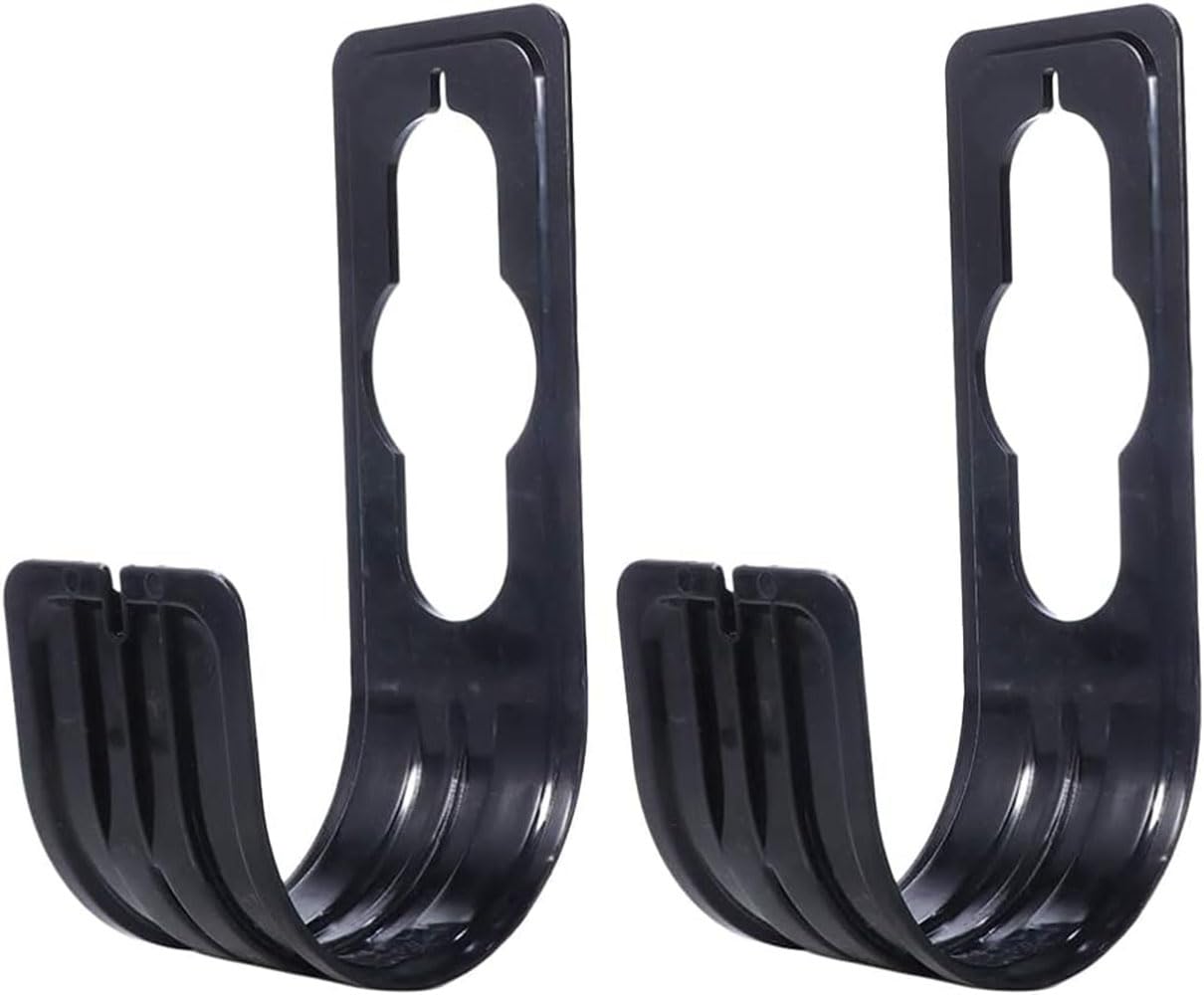 LATRAT Garden Hose Hanger Wall Mount Hose Holder, Hanging Hooks, Garden Organiser for Attaching to Garden Tap (Black)
