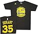 Golden State Warriors Kevin Durant Adidas Black T Shirt