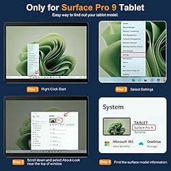 INFILAND Surface Pro 9 Case, Crystal Clear