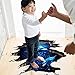 3D Space Galaxy Wall Stickers, Blue Dolphin in The Ocean Starry Sky Wall Decals Home Art Decor for Kids Babys Children Bedroom Rooms Ceiling Living Room Nursery