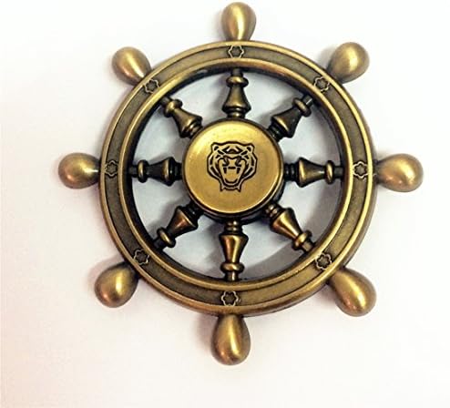 Fidget Hand Spinner Anime Cosplay ONE PIECE Sailing Rudder Style Metal Gold Finger Toys for Adults or Children