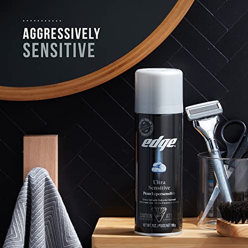 Edge Shave Gel for Men, Ultra Sensitive with Colloidal Oatmeal, (6 Pack