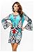 Bamovo Women's Boho Floral Wrapped Strapless Short Tube Dresses Summer Beachwear