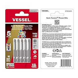 VESSEL Neck Torsion Power Bits PH2X50 5PC