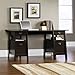 Sauder Stockbridge Executive Trestle Desk, Jamocha Wood finish